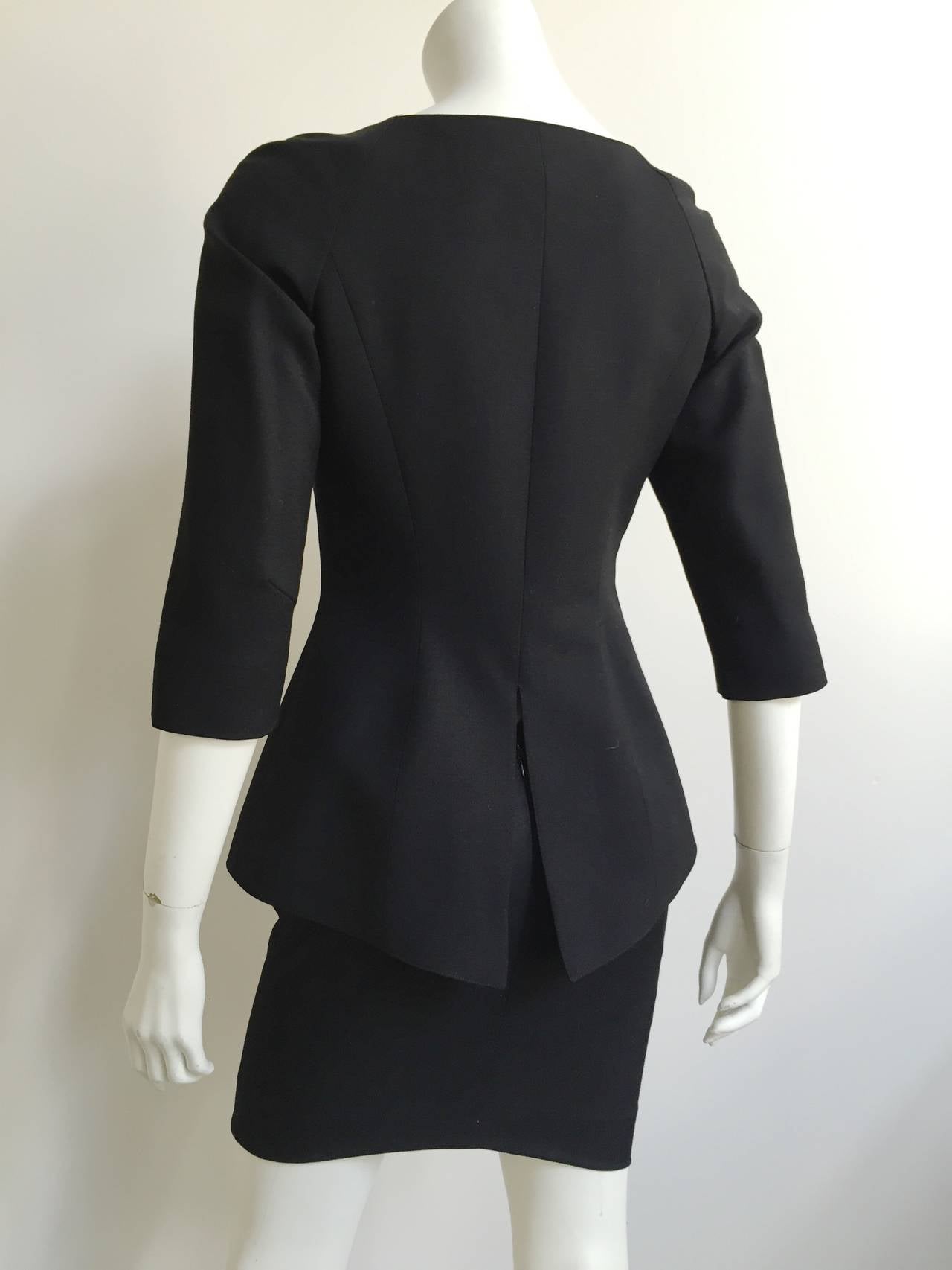 Lolita Lempicka Paris 80s black skirt suit size 4. 2