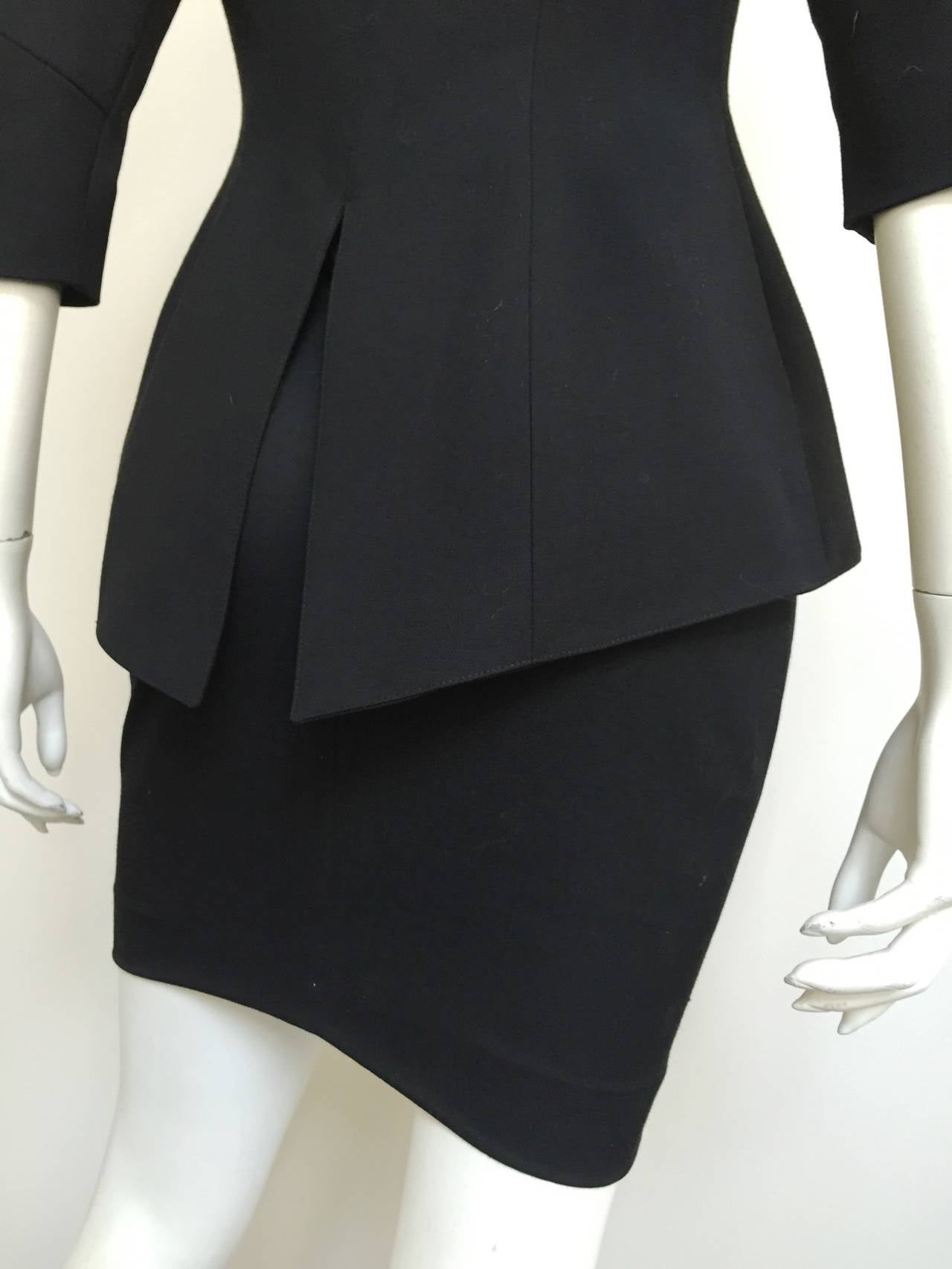 Lolita Lempicka Paris 80s black skirt suit size 4. 3