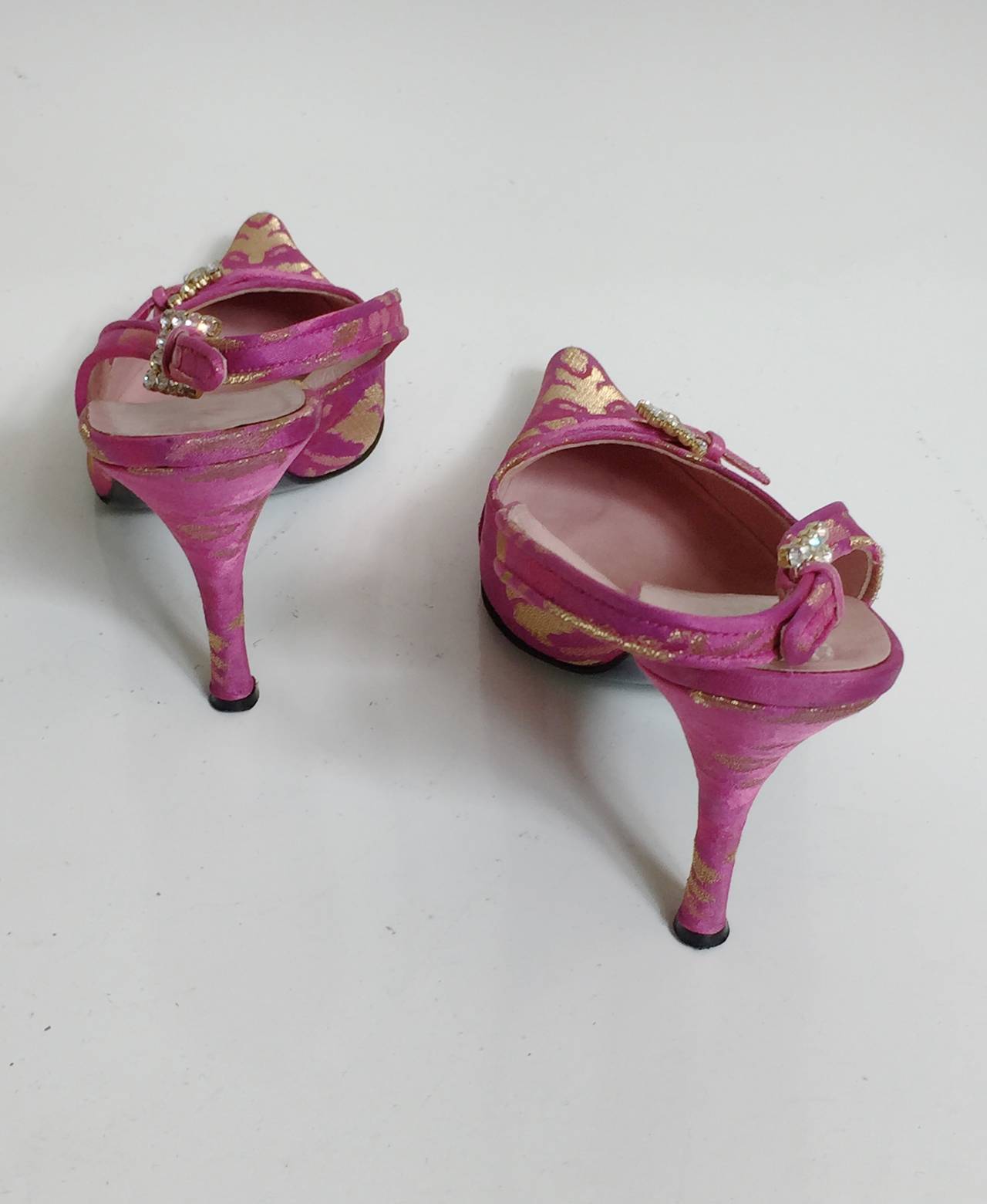 Dolce & Gabbana Evening Sling Back Heels  For Sale 1