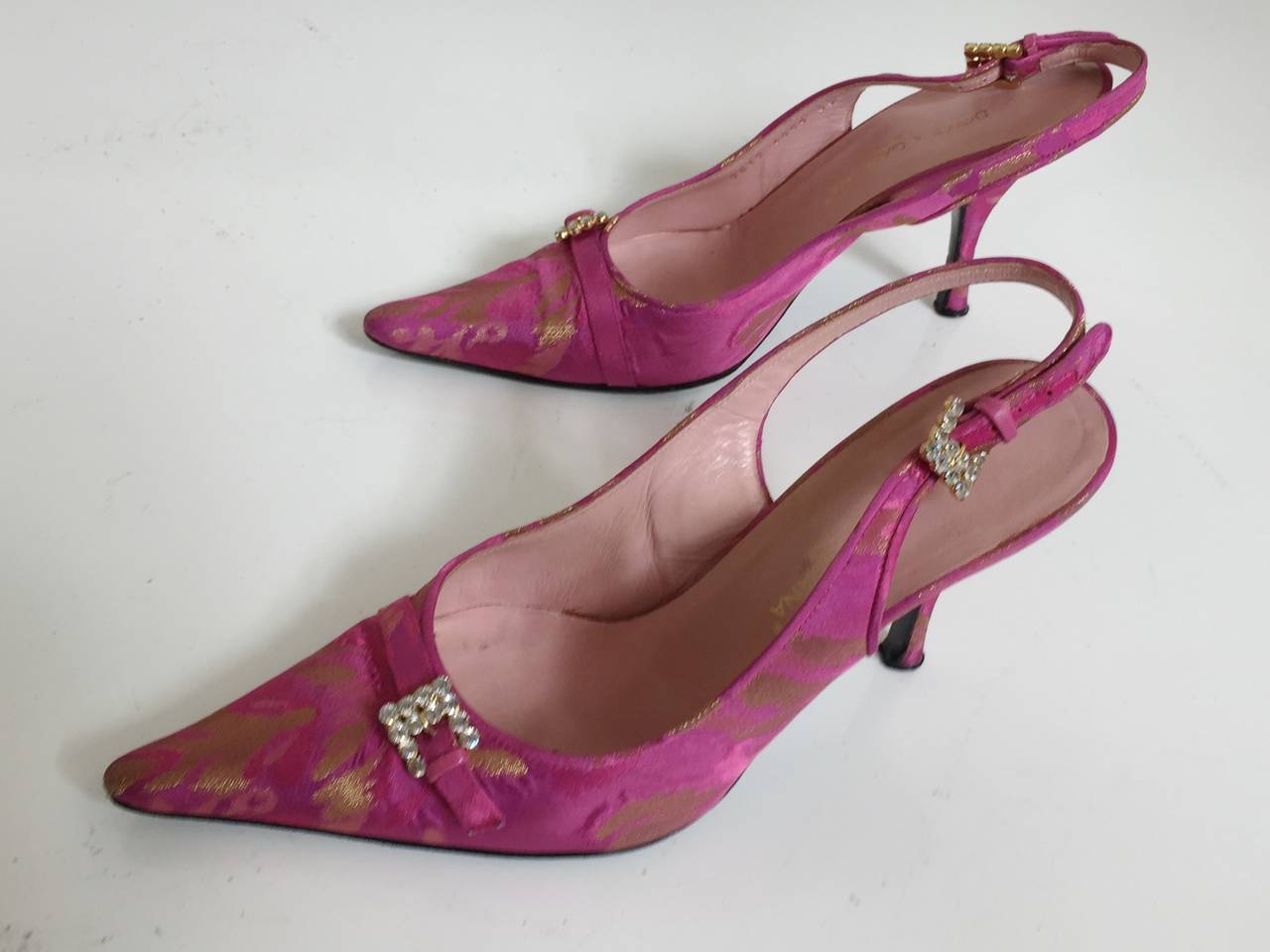 Dolce & Gabbana Evening Sling Back Heels  For Sale 2