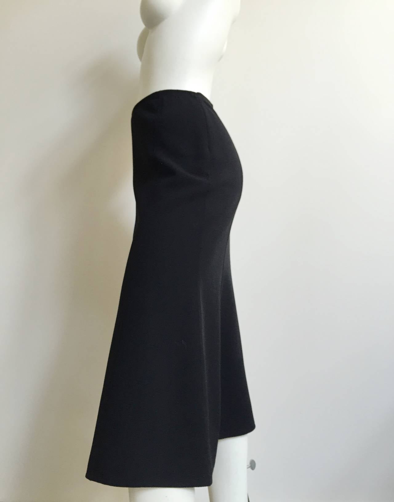 Celine black wool skirt size 4/6. In Good Condition In Atlanta, GA