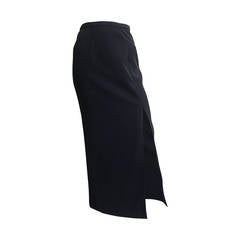 Mugler 1990s Black Evening Maxi Skirt Size 4.