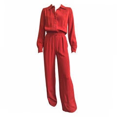 Vintage Anne Klein for I.Magnin 80s jumpsuit with pockets size 4.