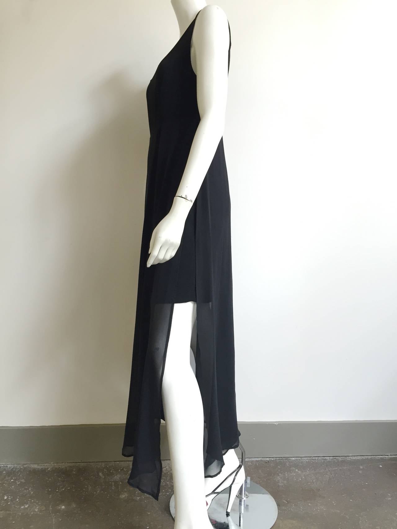 Women's Claude Montana 90s Black Dress Size 8. For Sale