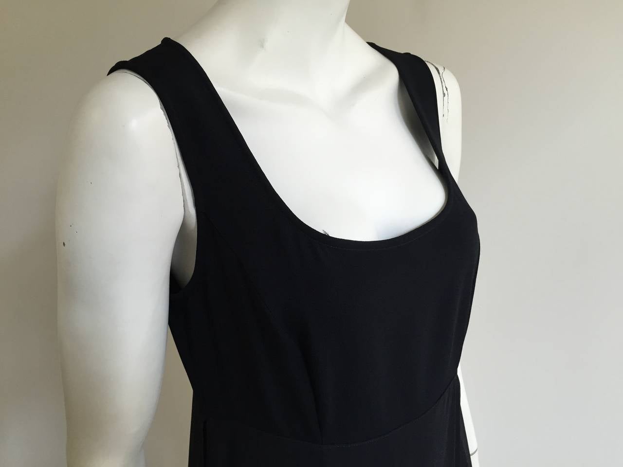 Claude Montana 90s Black Dress Size 8. For Sale 2