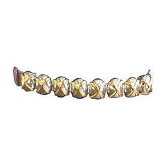 Vintage Alexis Kirk "X" Design Purple Snake Skin Adjustable Belt, 1980s
