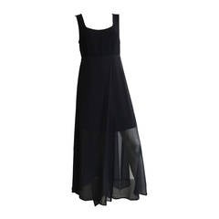 Claude Montana 90s Black Dress Size 8.