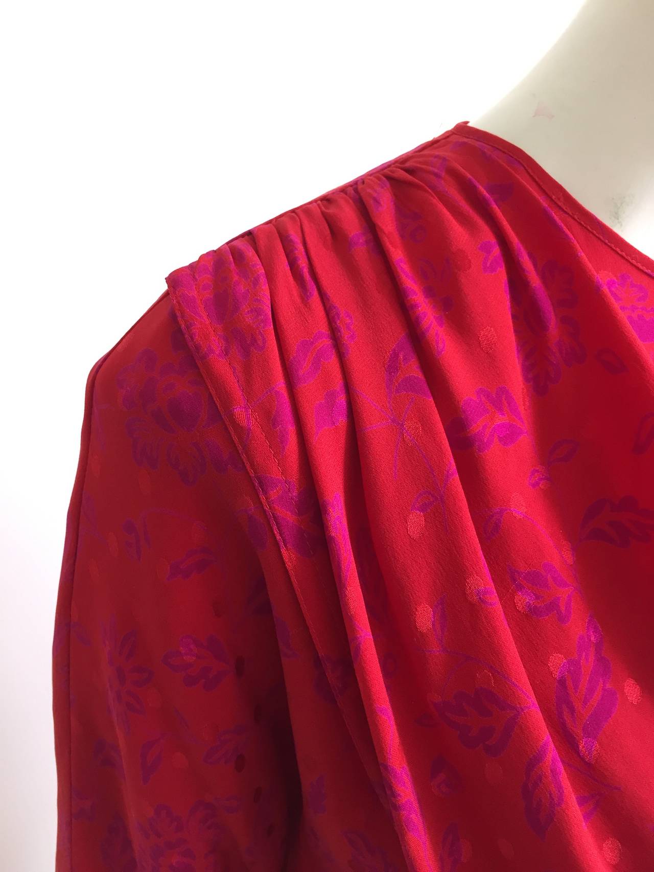 Women's Guy Laroche Silk Dress With Pockets, 1970s For Sale