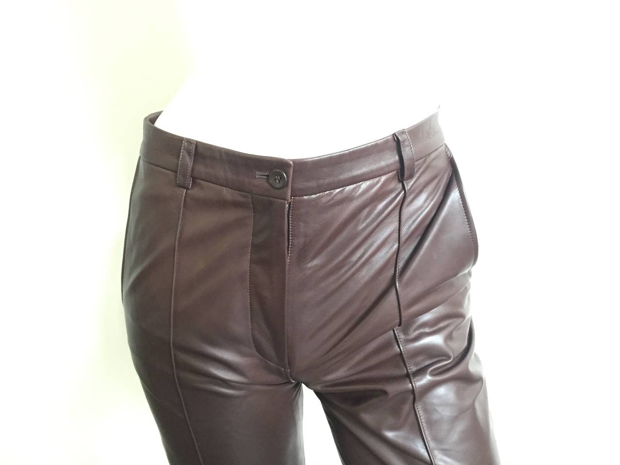 bottega veneta leather pants
