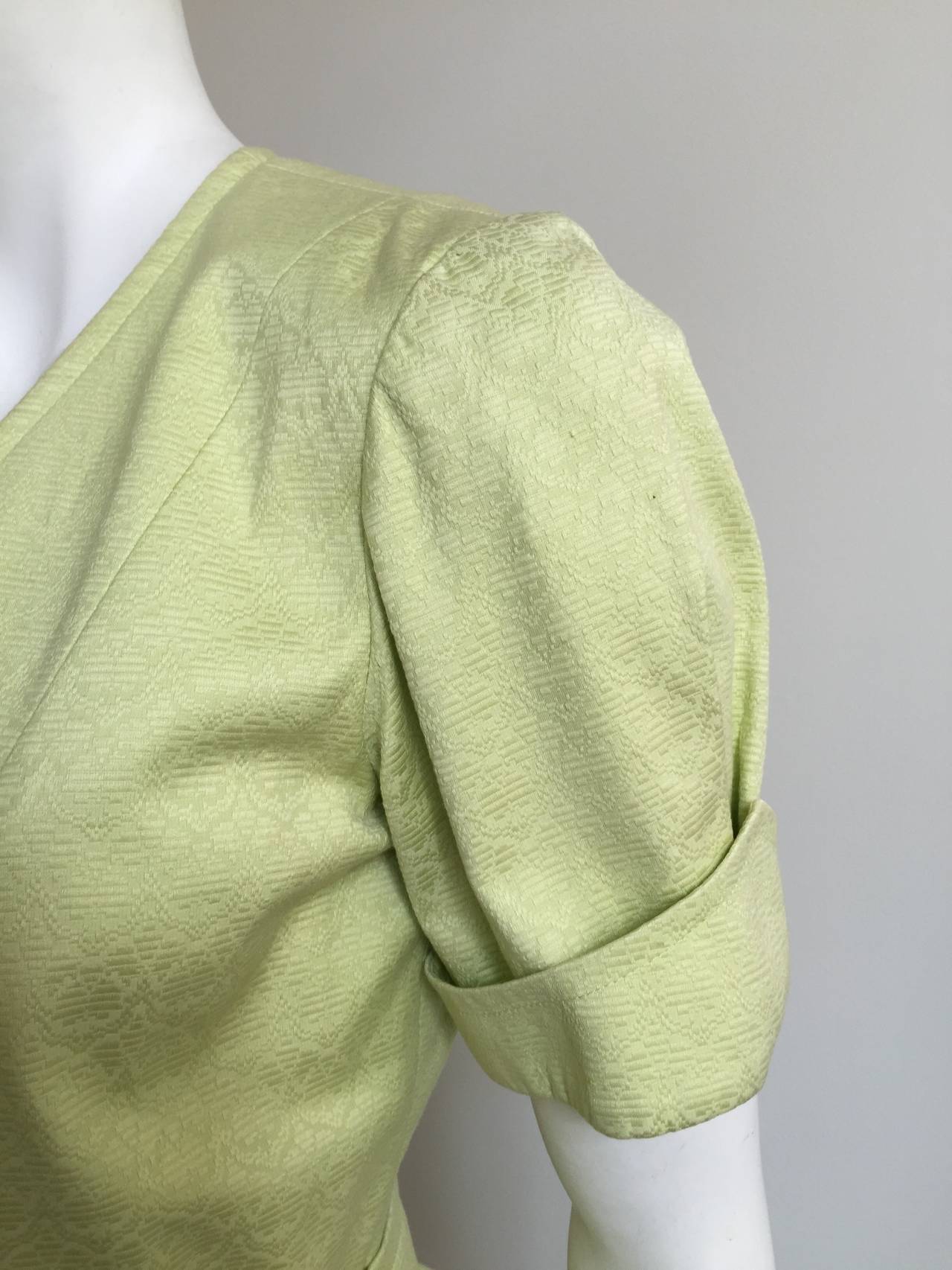 Women's Yves Saint Laurent 80s Cotton Skirt Suit Size 6. For Sale