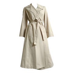 Vintage Halston 70s Trench Coat Size 10.