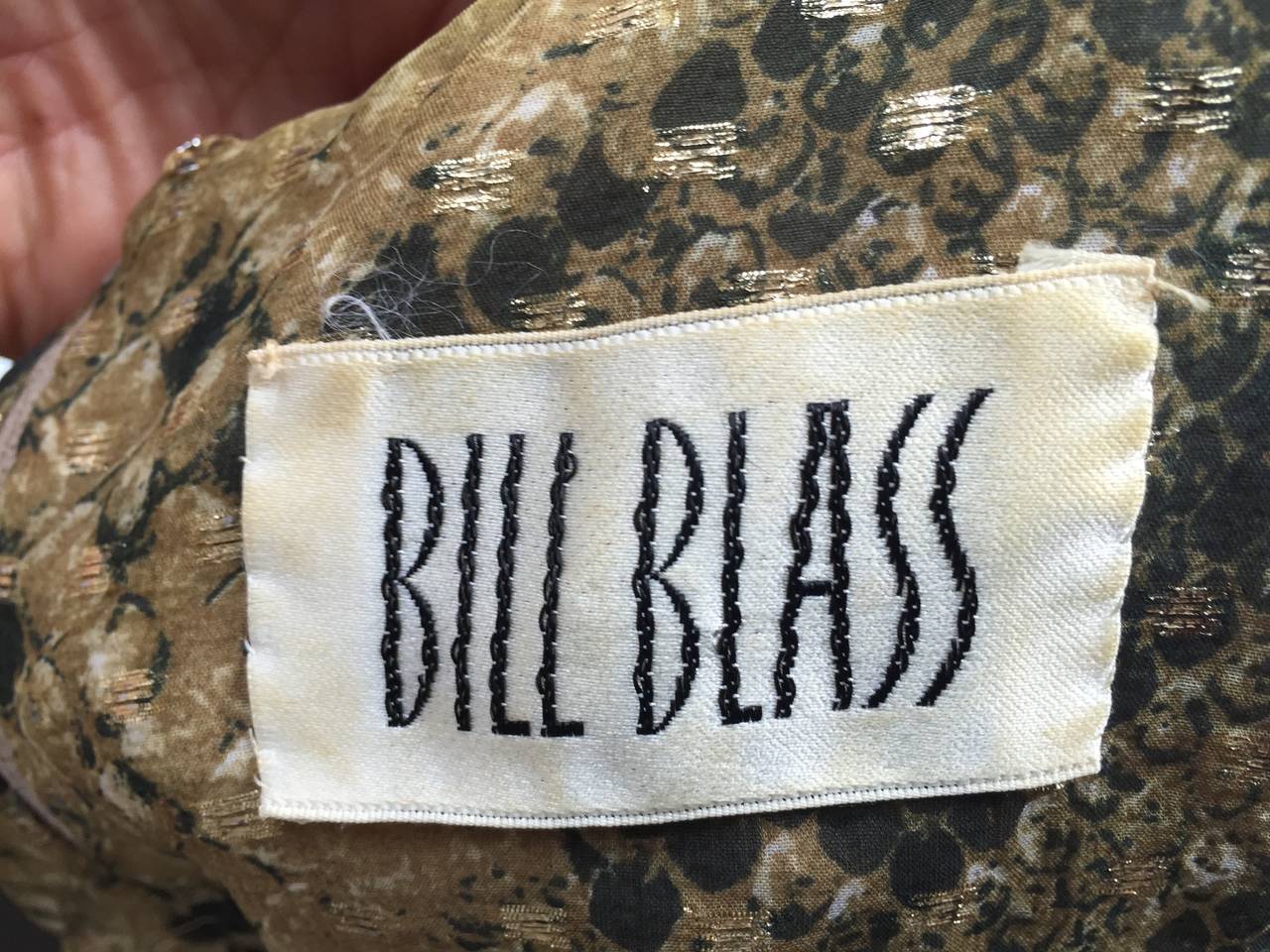 Bill Blass 70s Silk Snake Print with Shawl Dress Size 12. For Sale 4