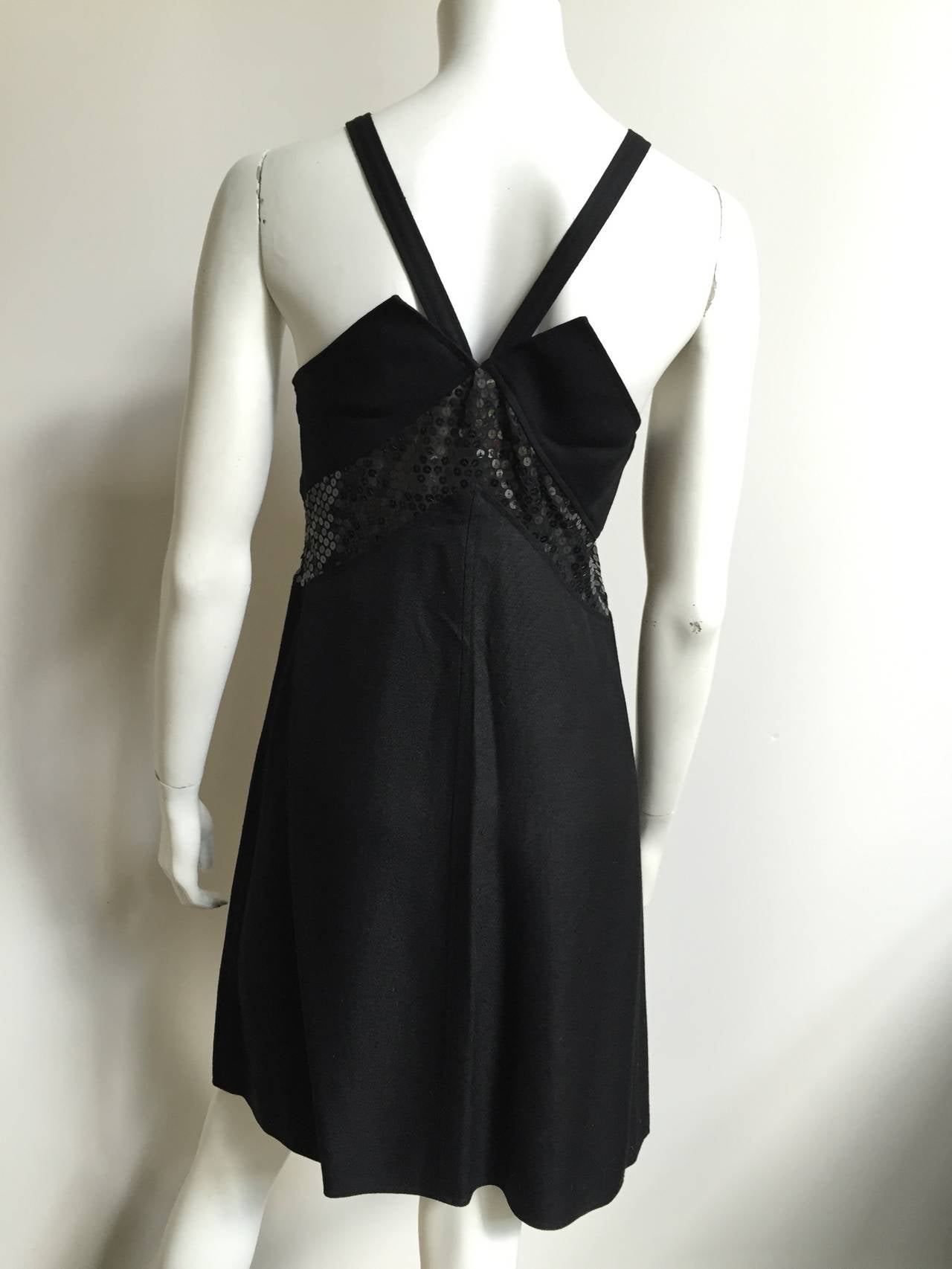 Women's Courreges 80s Linen Sequin Evening Dress Size 8. For Sale