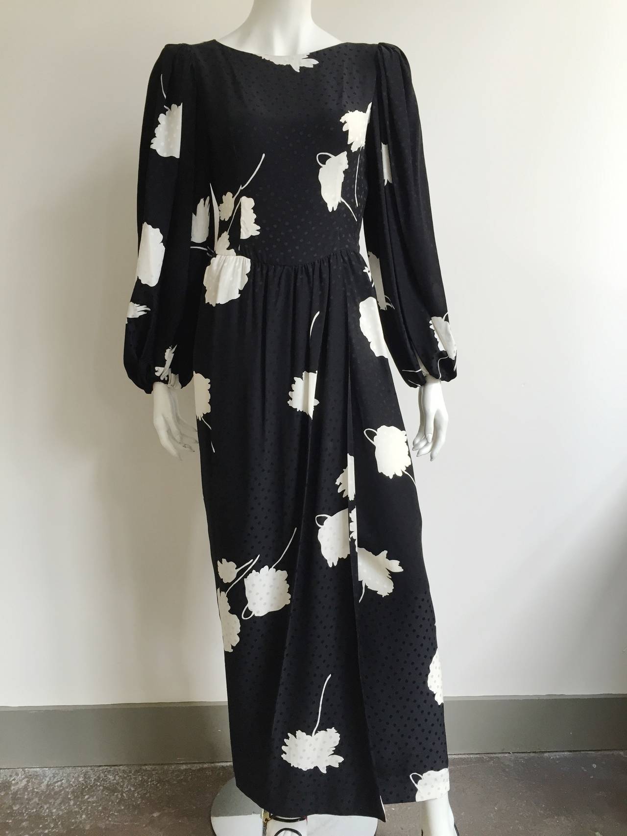 Oscar de la Renta 90s Silk Maxi Dress Size 4. 5
