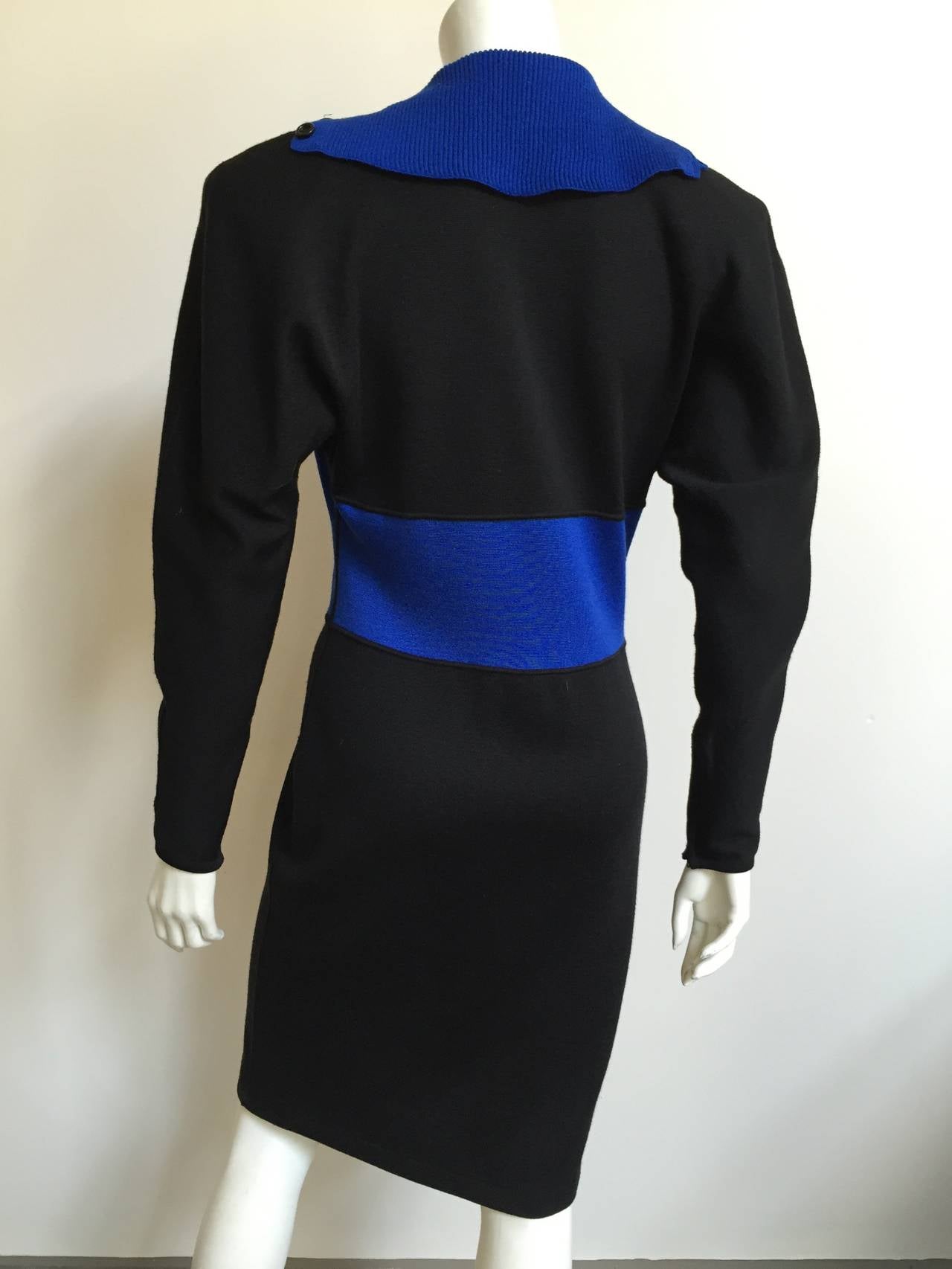 Women's Emanuel Ungaro Parallele Paris 1980s Knit Dress Size 8. For Sale