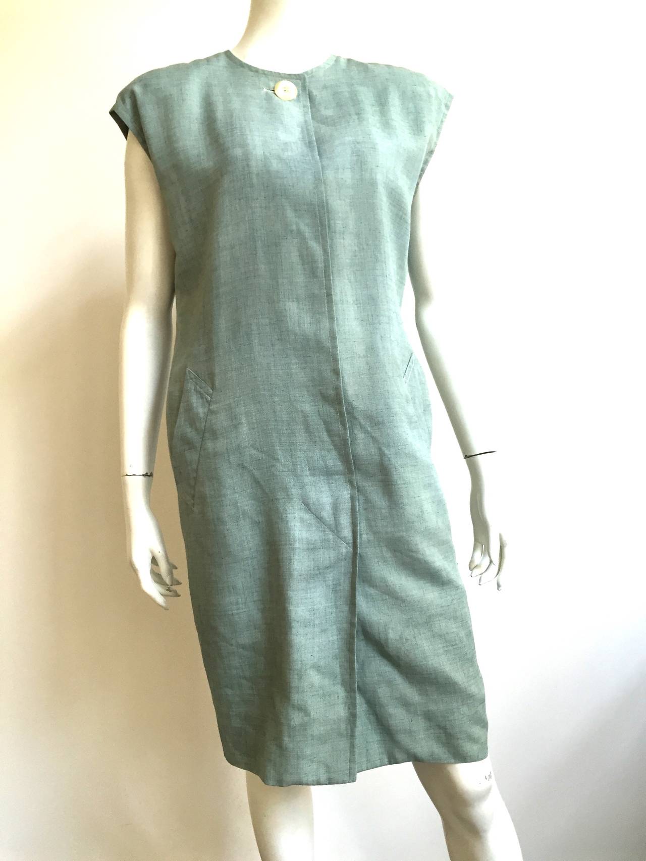 Guy Laroche 70s Dress With Pockets Size 10. For Sale 5