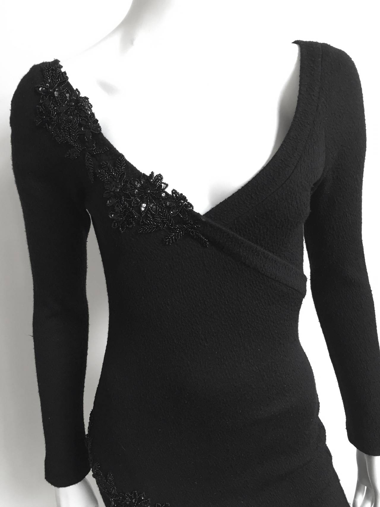 Patrick Kelly 1980s Black Evening Dress Size Small. In Good Condition For Sale In Atlanta, GA