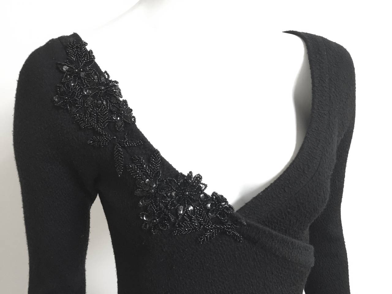 Patrick Kelly 1980s Black Evening Dress Size Small. For Sale 3
