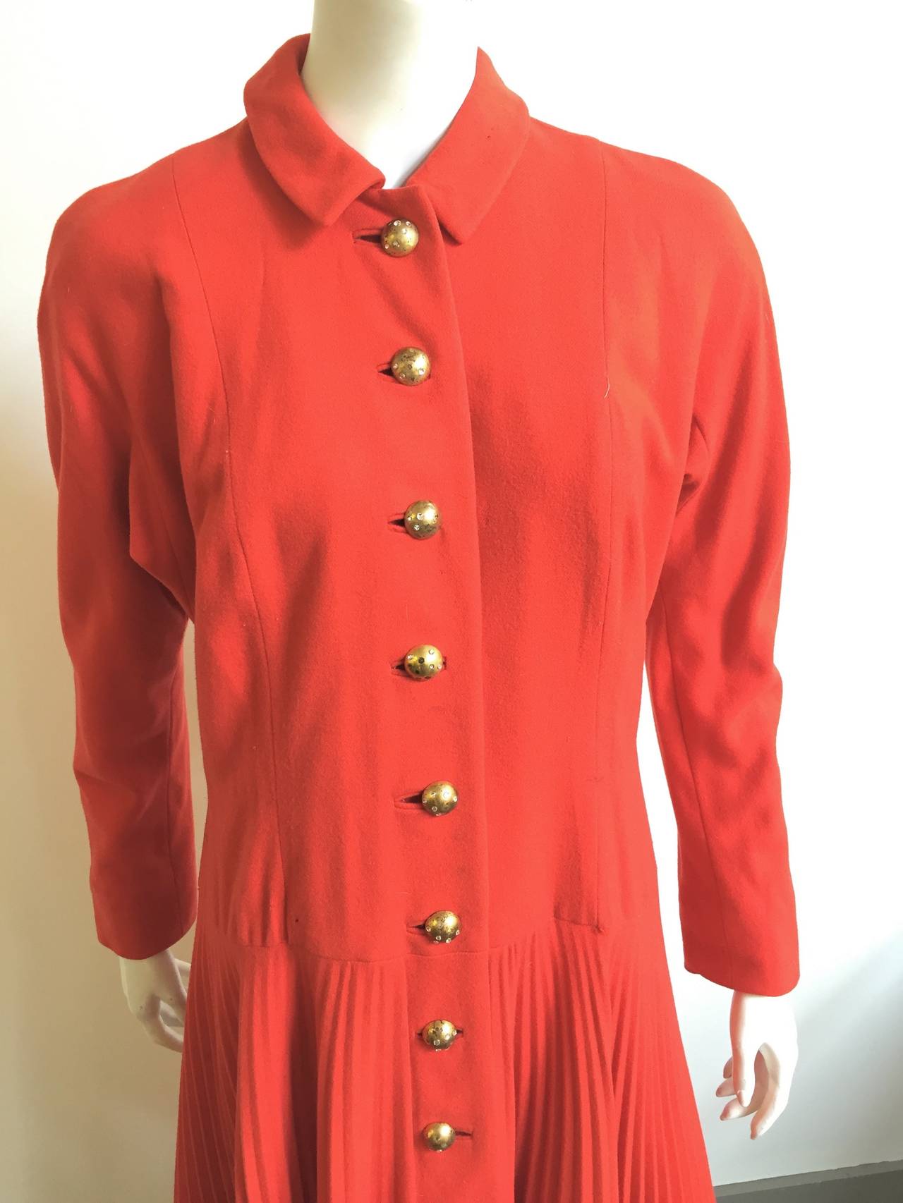 Women's Hattie Carnegie 1940s Coat Size 10. For Sale
