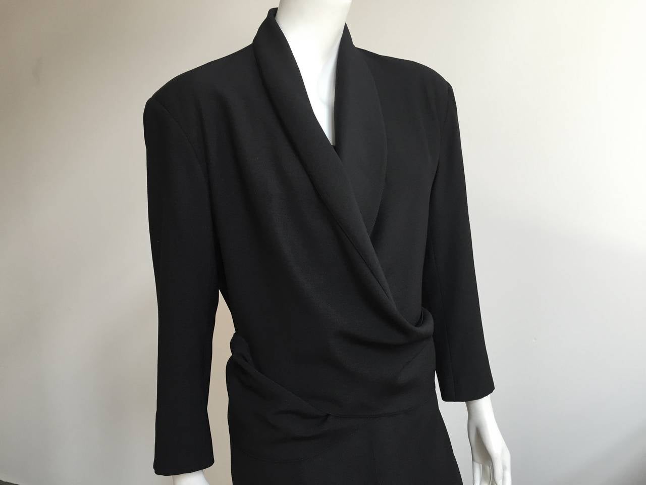 Jean Paul Gaultier 80s black wool coat size medium. 4