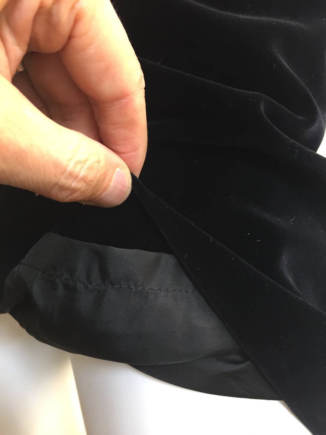 Saint Laurent Rive Gauche 1980s Black Velvet skirt Size 6. For Sale 1