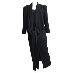 Jean Paul Gaultier 80s black wool coat size medium.