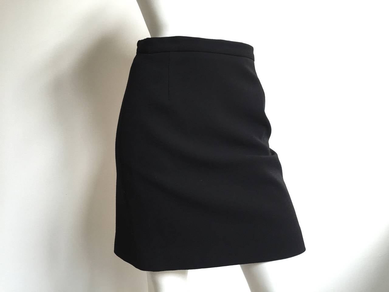 Moschino Black Wool Short Skirt Size 6. 1