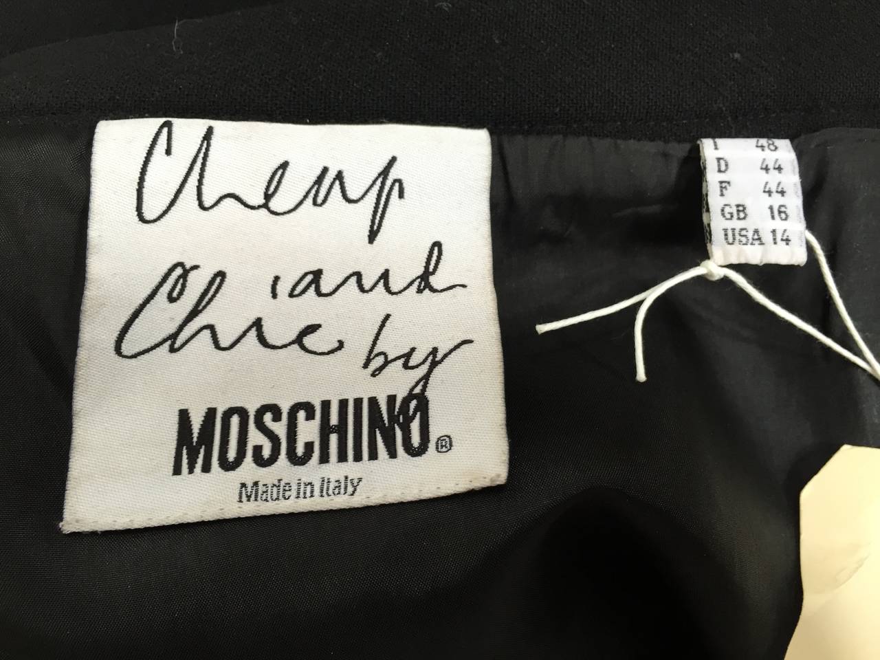 Women's Moschino Black Wool Short Skirt Size 6.