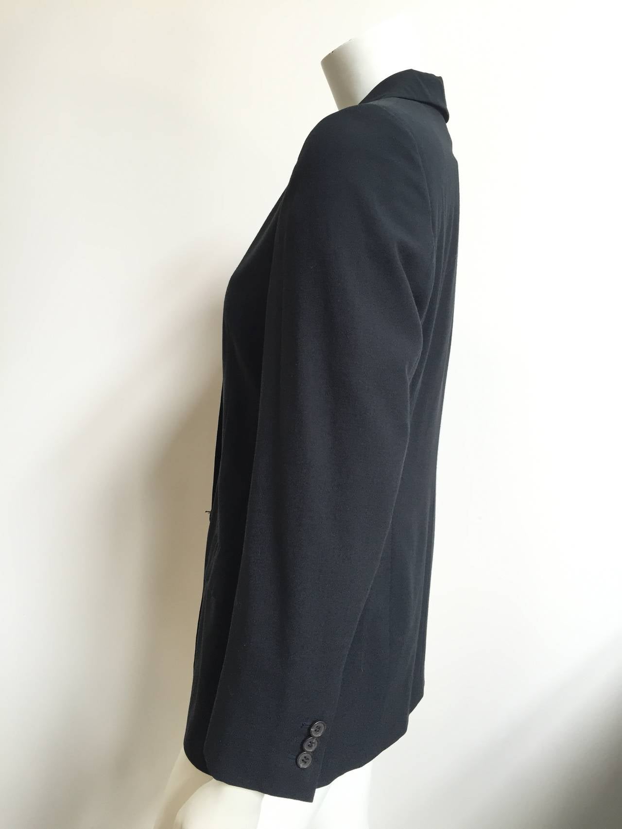 Black Loro Piana Wool Jacket Size 8  For Sale
