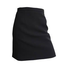 Vintage Moschino Black Wool Short Skirt Size 6.
