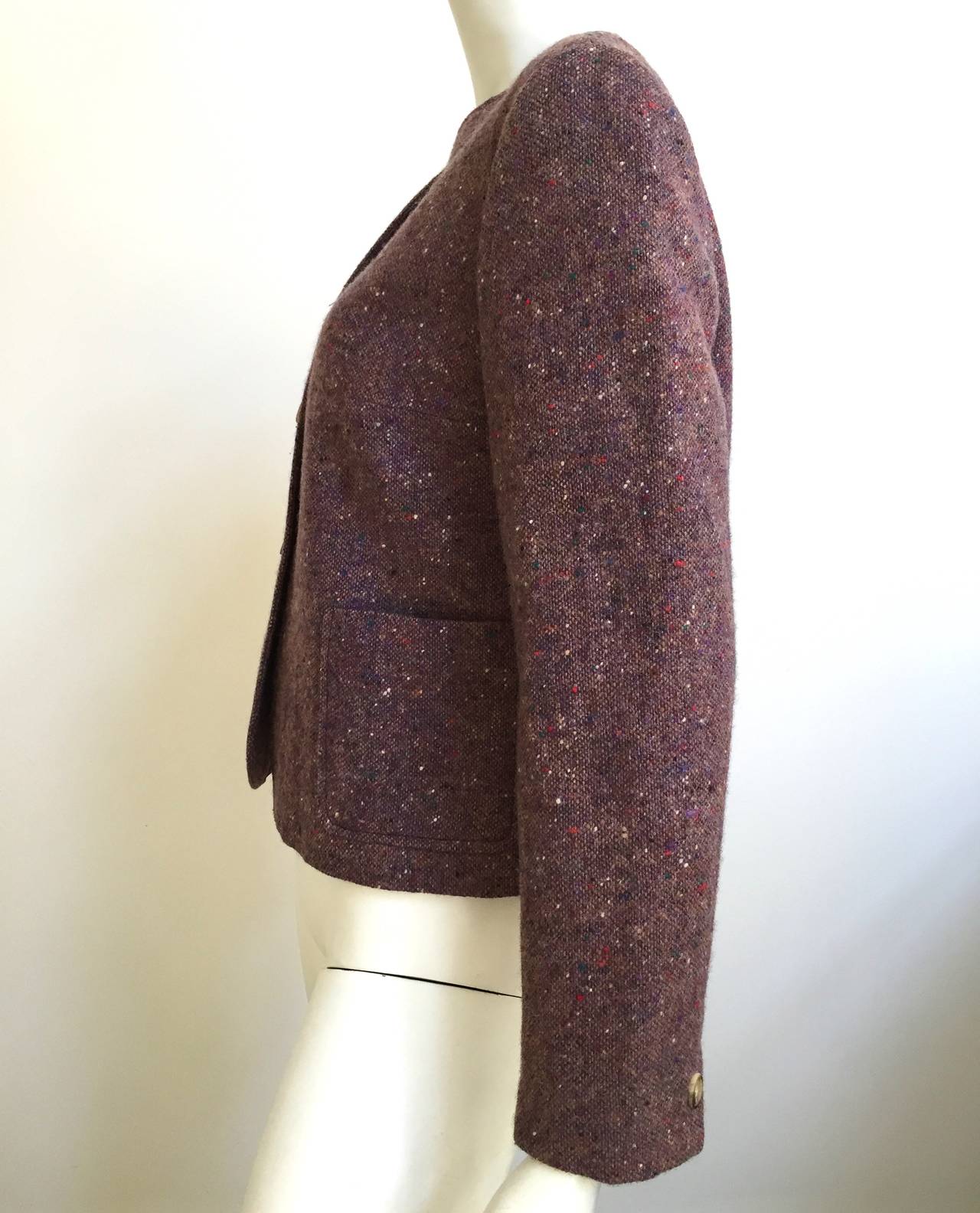 Celine 1960s Wool Jacket Size 8. In Good Condition For Sale In Atlanta, GA