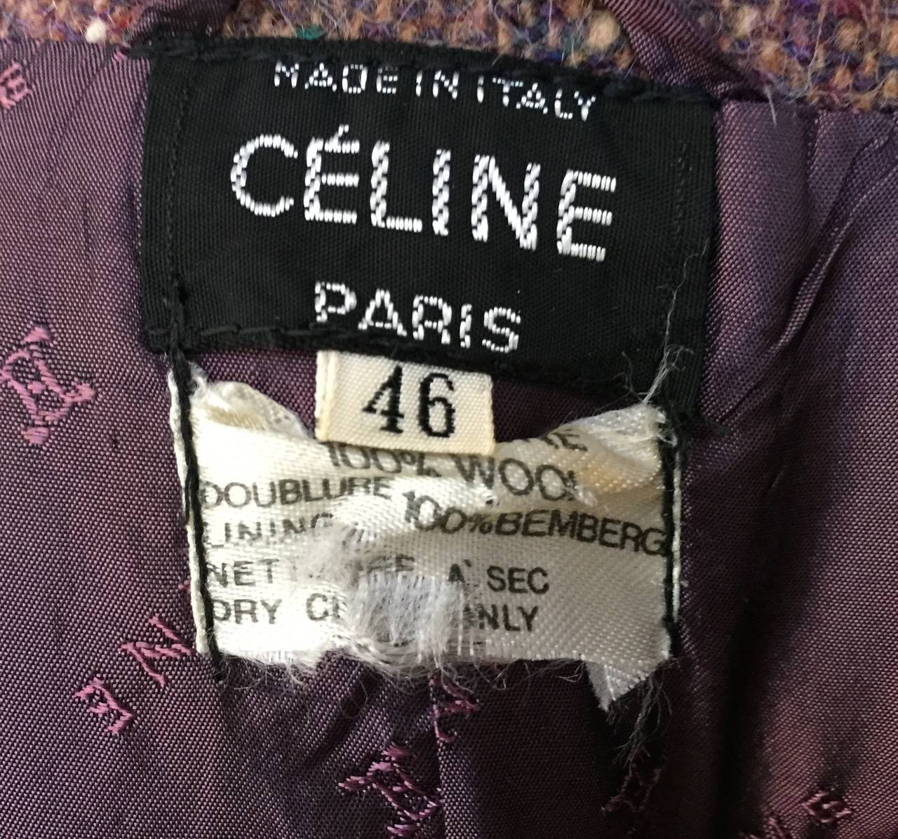 Celine 1960s Wool Jacket Size 8. For Sale 2