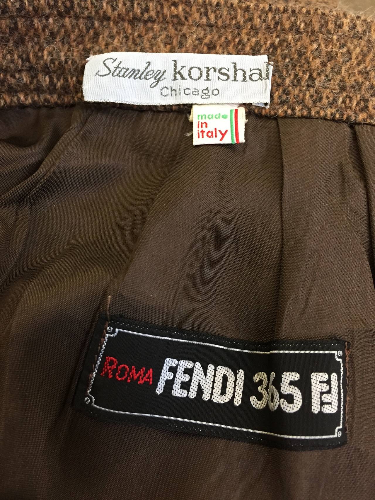 Fendi by Karl Lagerfeld 80s Suit Size 6. For Sale 2