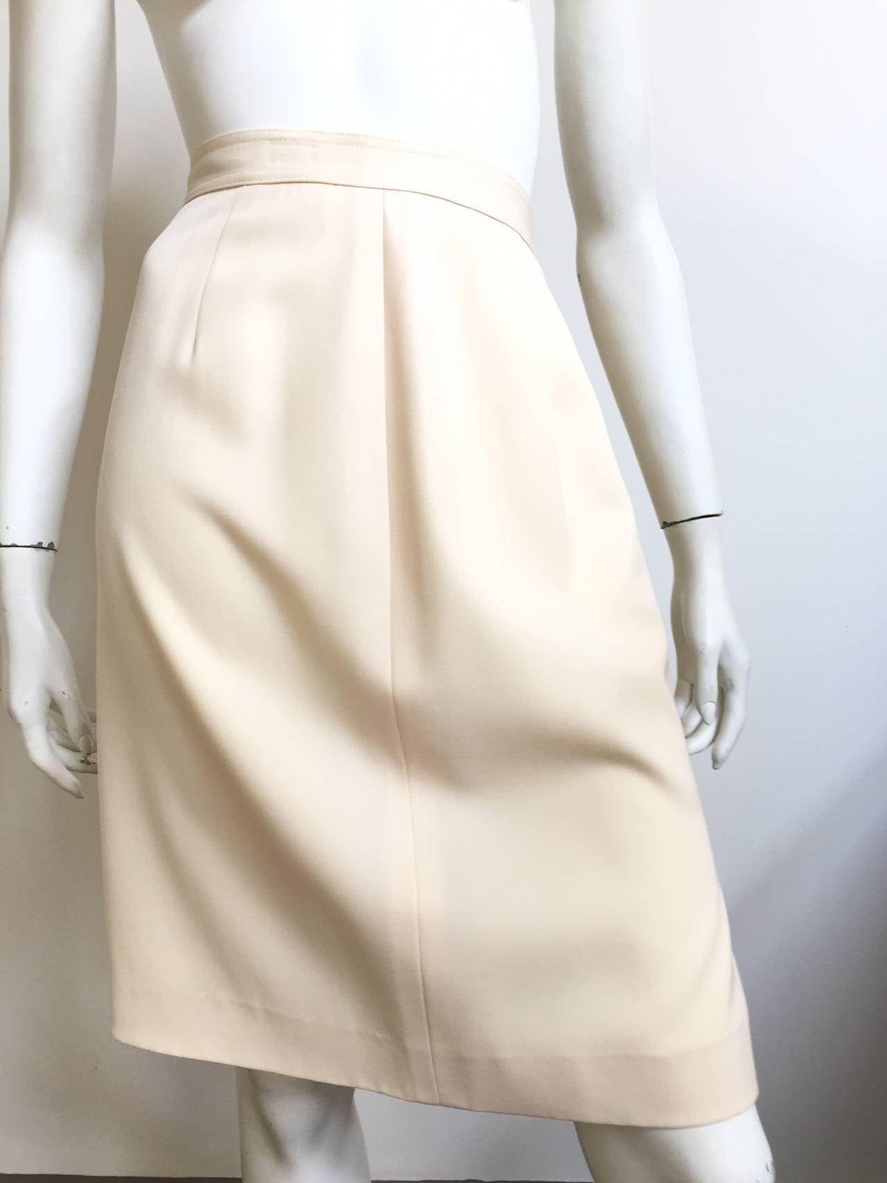 Valentino Cream Wool Skirt Size 6. For Sale at 1stDibs | cream ...