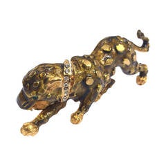 Hattie Carnegie 60s dog brooch.