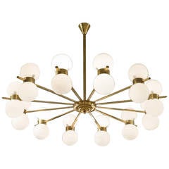 Vintage Twelve-Arm Chandelier in the Style of Stilnovo 3