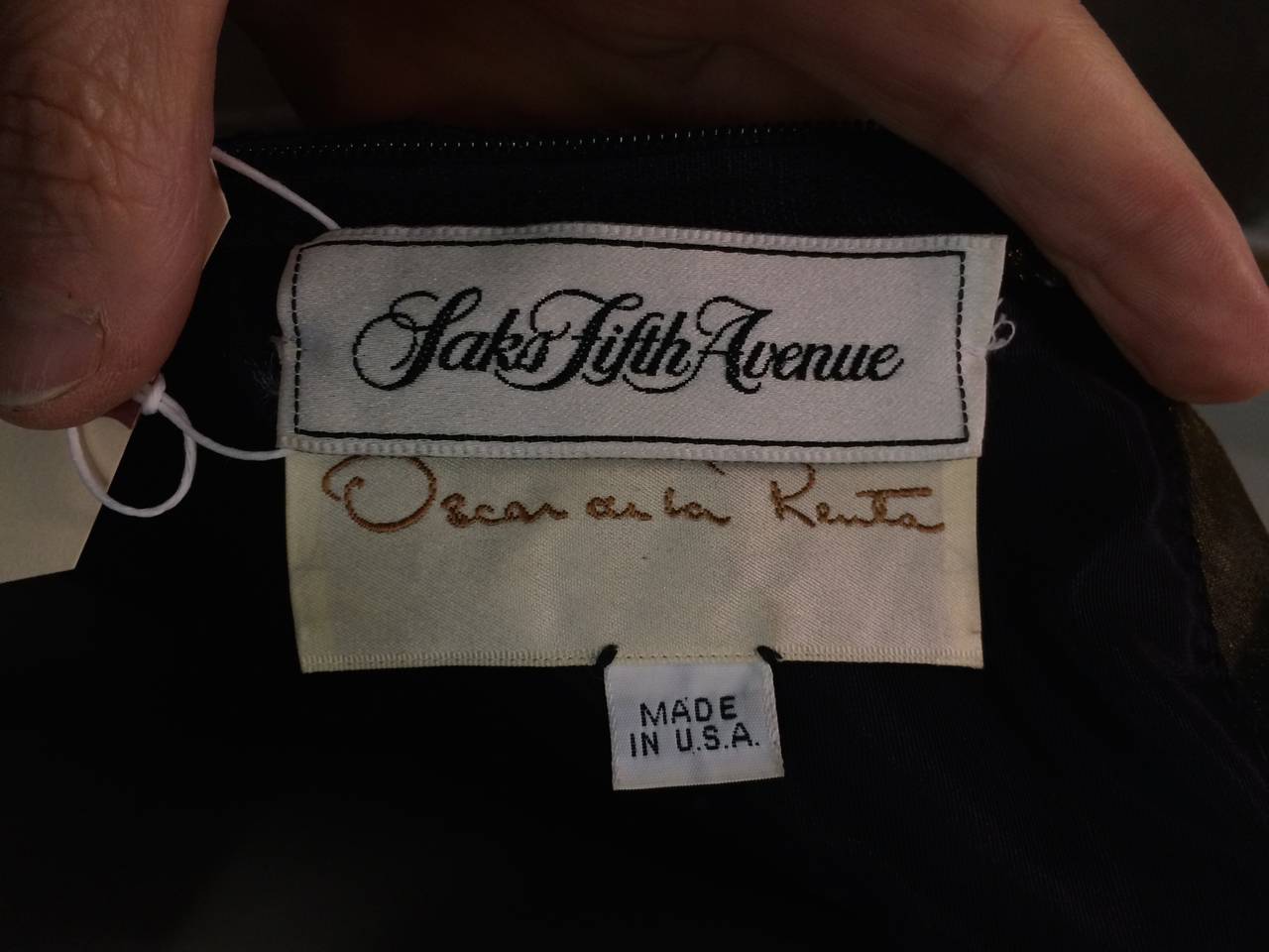 Oscar de la Renta for Sak's Fifth Avenue 90s long velvet gown. 5