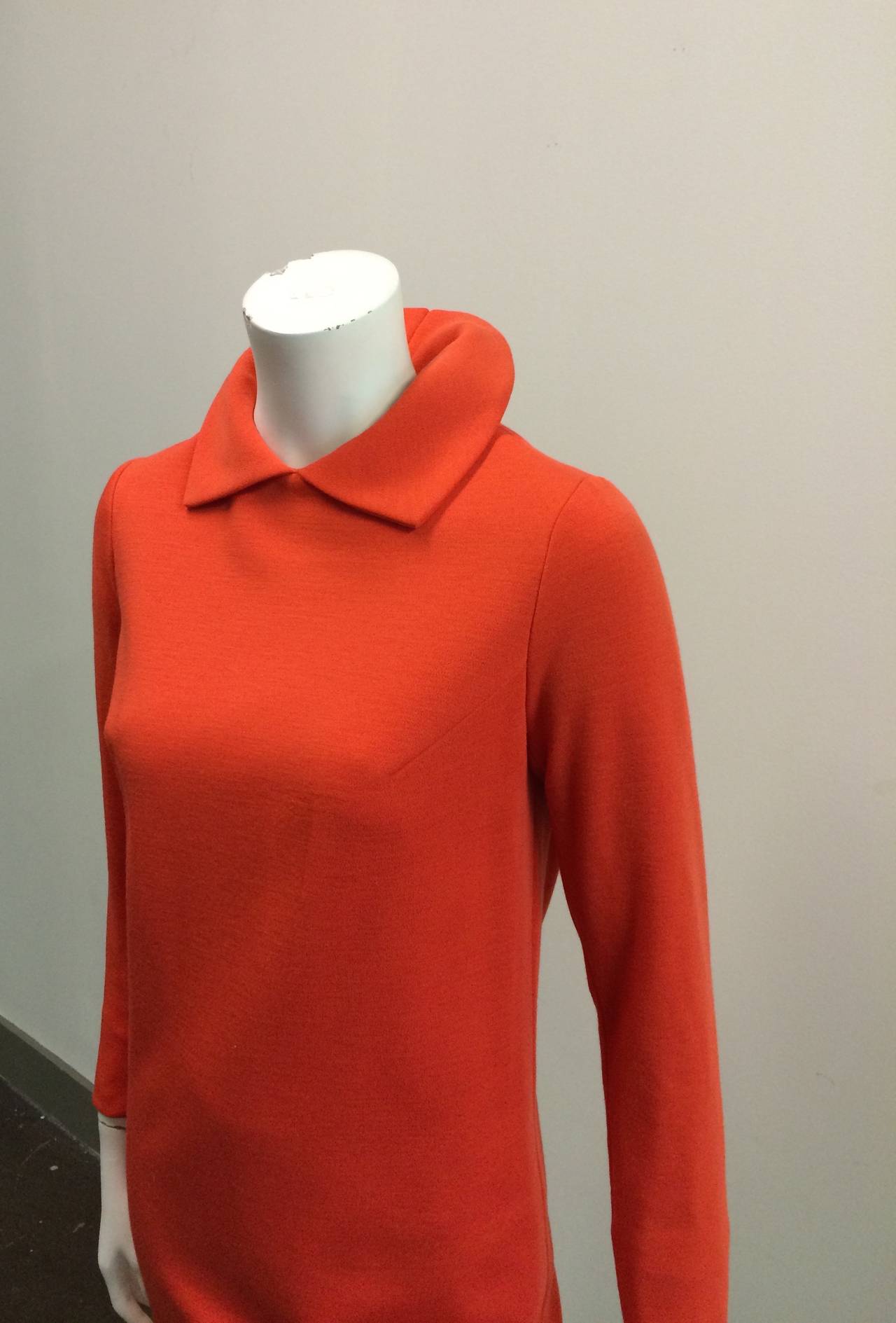 Women's Bill Blass for Maurice Rentner 60s Chemise Wool Dress Size 6. For Sale