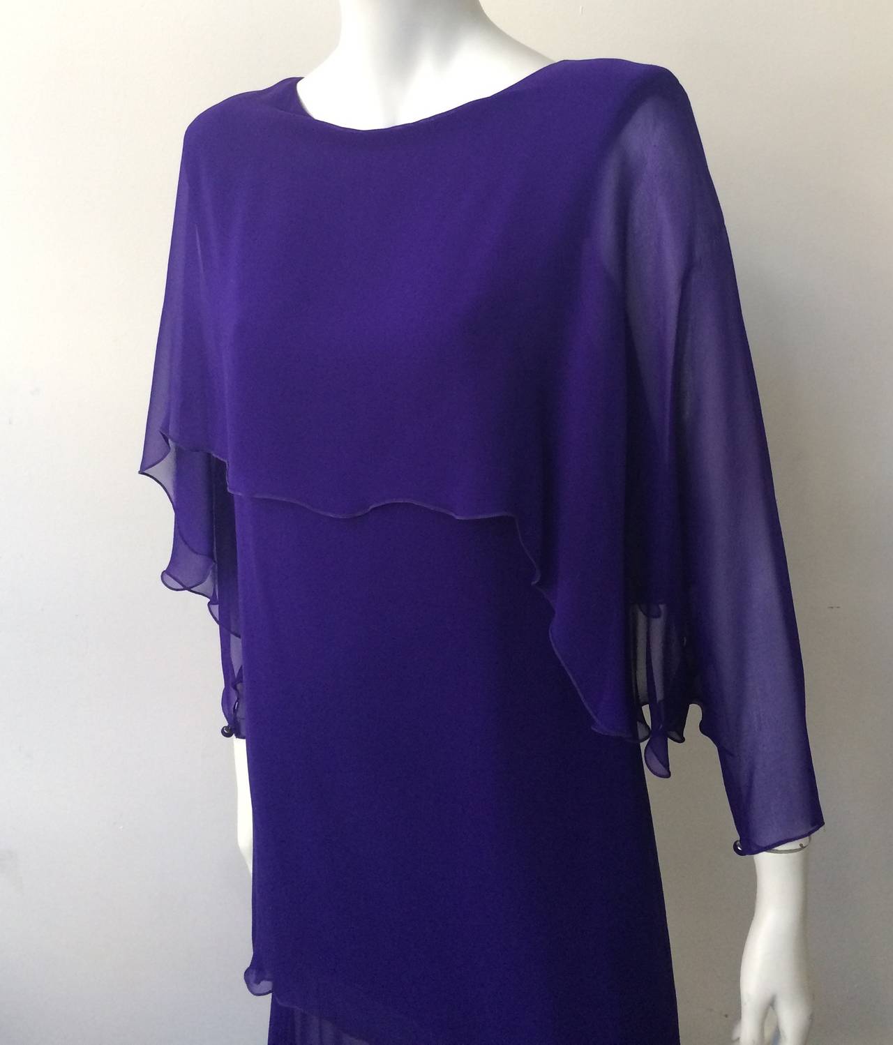 Holly Harp 80s silk layered dress size 6. For Sale 1