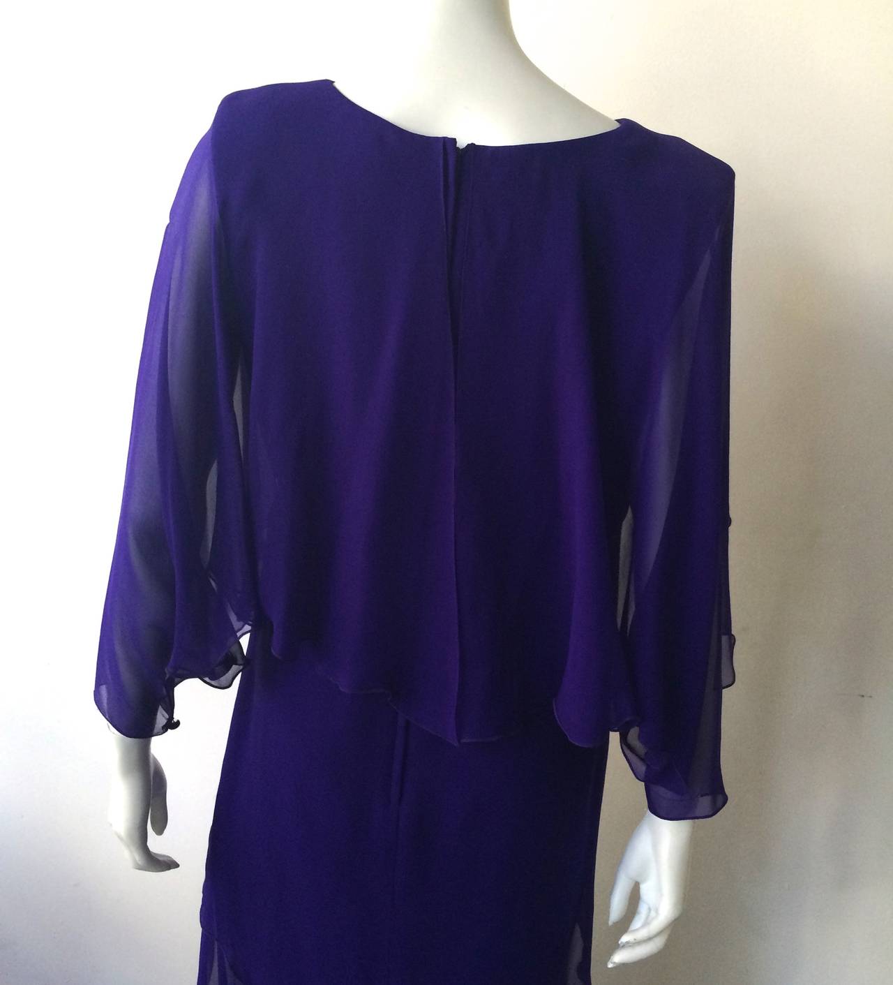 Women's Holly Harp 80s silk layered dress size 6. For Sale