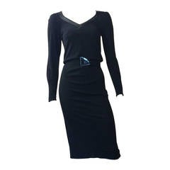 Jean Muir for Neiman Marcus Black Dress with Belt 