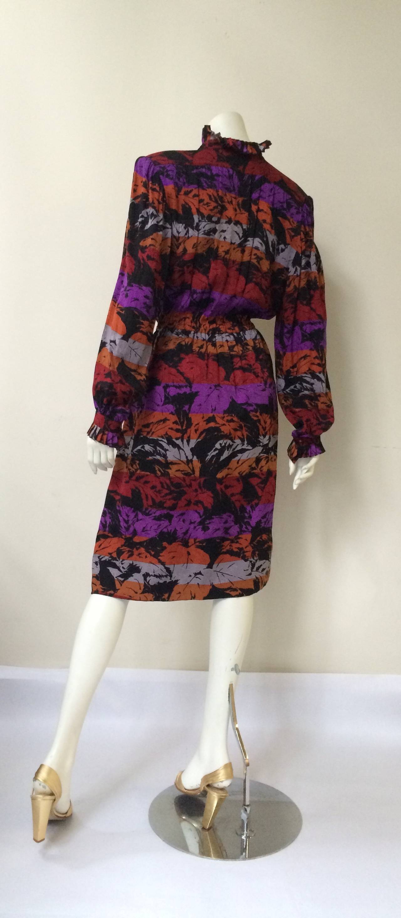 Nina Ricci Boutique Paris 70s silk dress size 4/6. 2