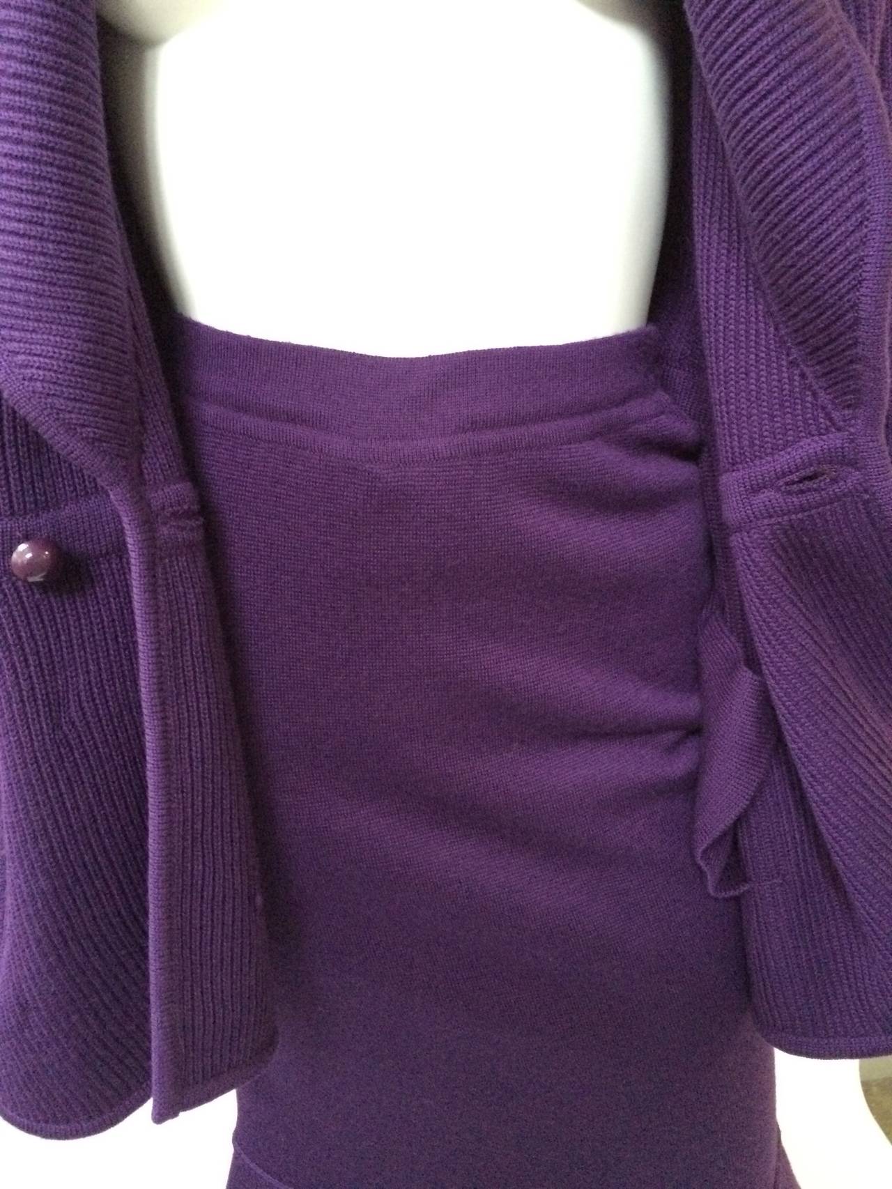 Women's  Karl Lagerfeld 80s 2 piece knit jacket & skirt size 4. For Sale