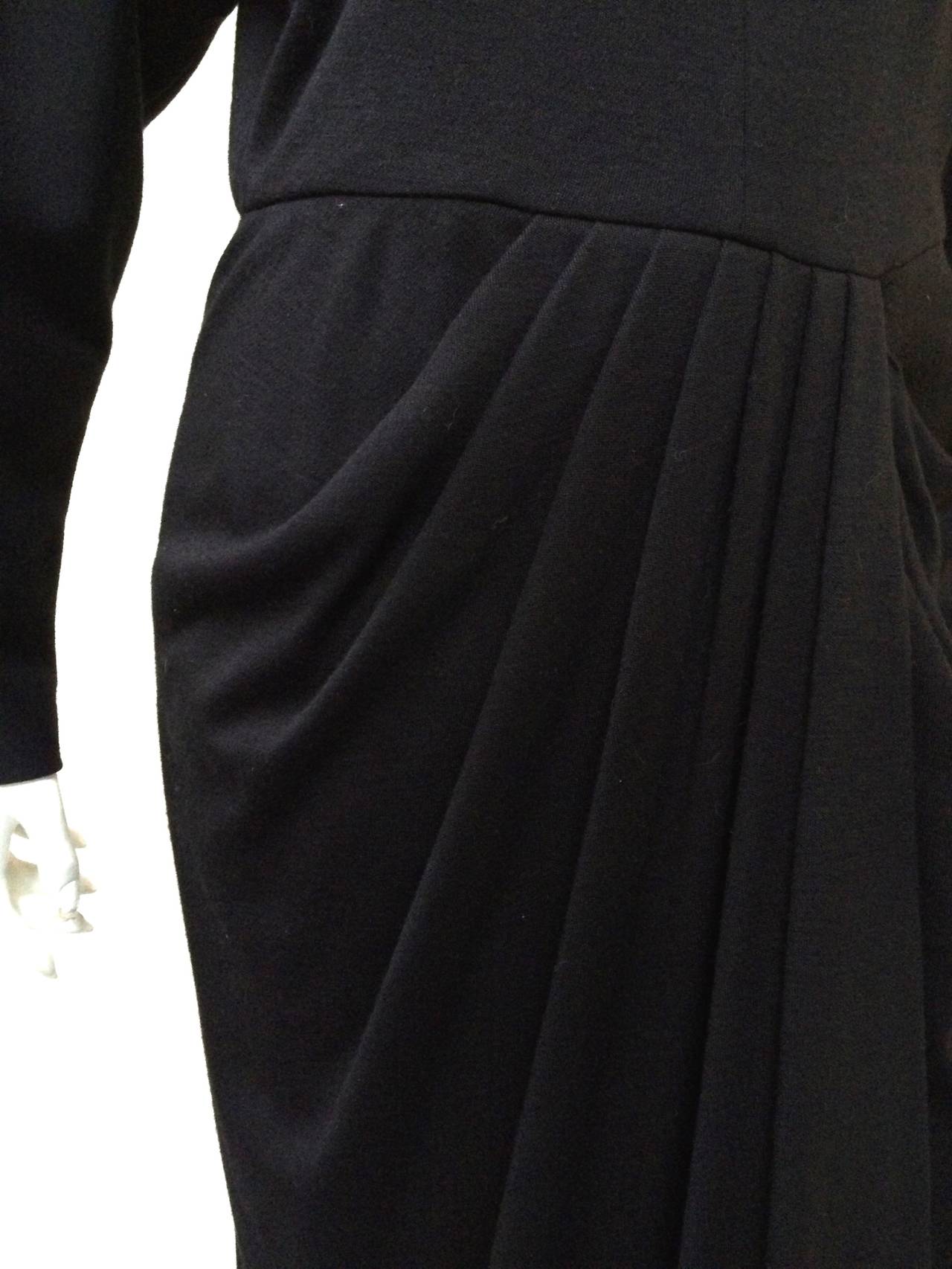 Women's  Dior 1980s Black Wool Knit Dress Size 6. For Sale