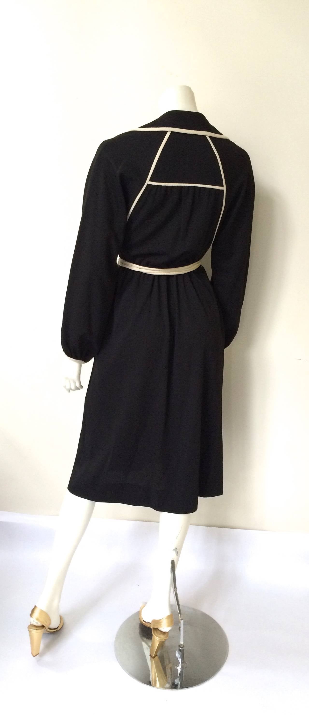 Donald Brooks 1970s Black Dress with Pockets Size 4. For Sale 1