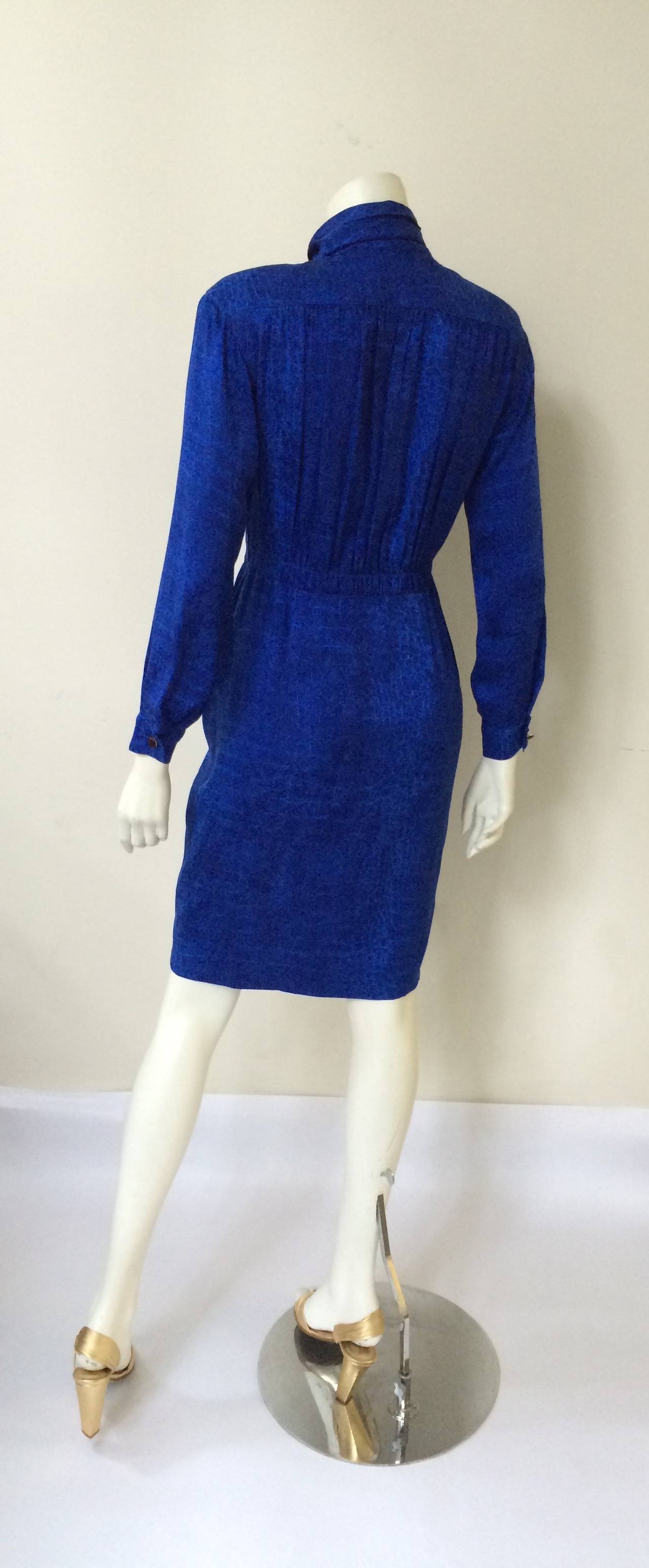 Women's Ungaro Parallele Paris 80s silk dress size 6.
