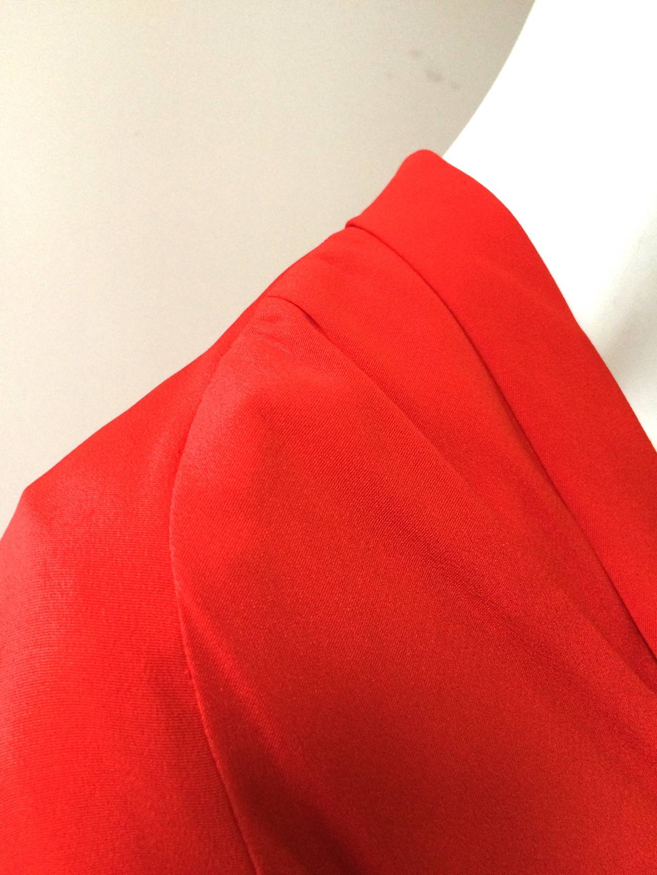 Geoffrey Beene 1960s Red Silk Maxi Dress with Pockets Size 4/6. For Sale 1