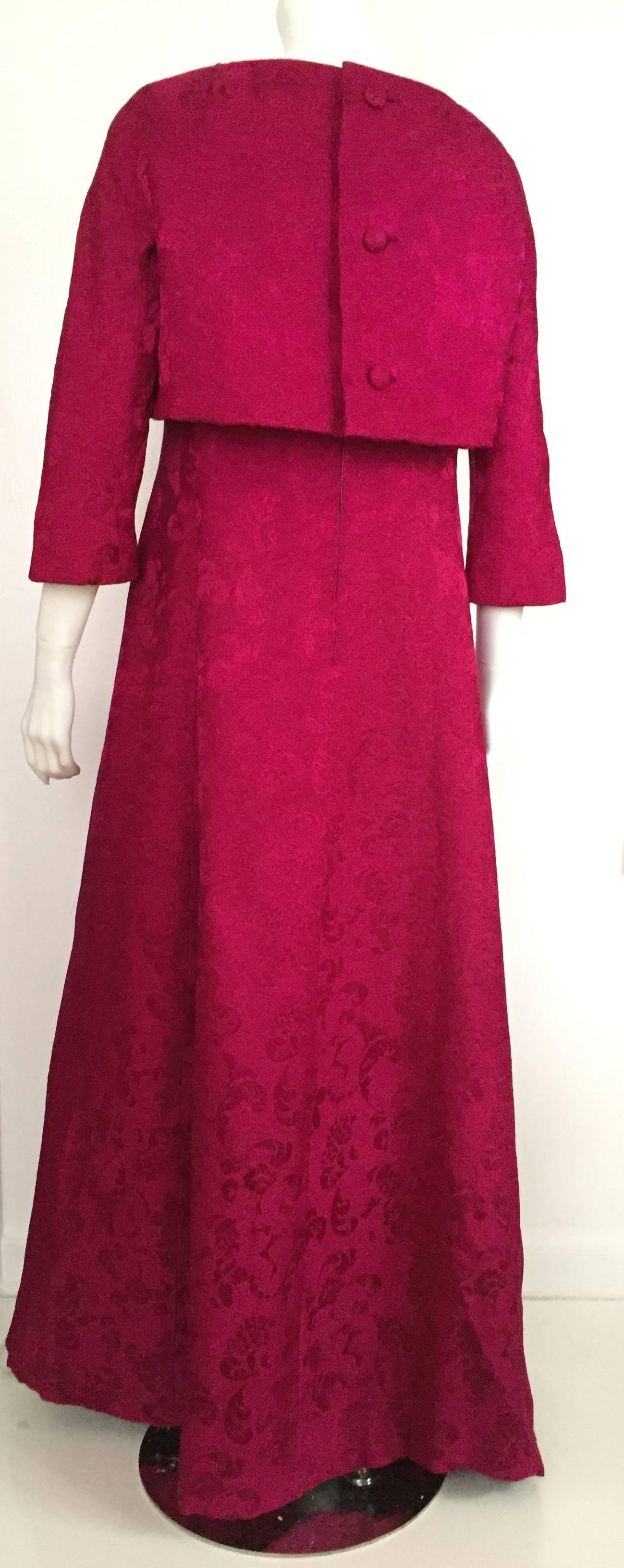 Women's Gustave Tassell 1958 evening gown with jacket size 14. For Sale