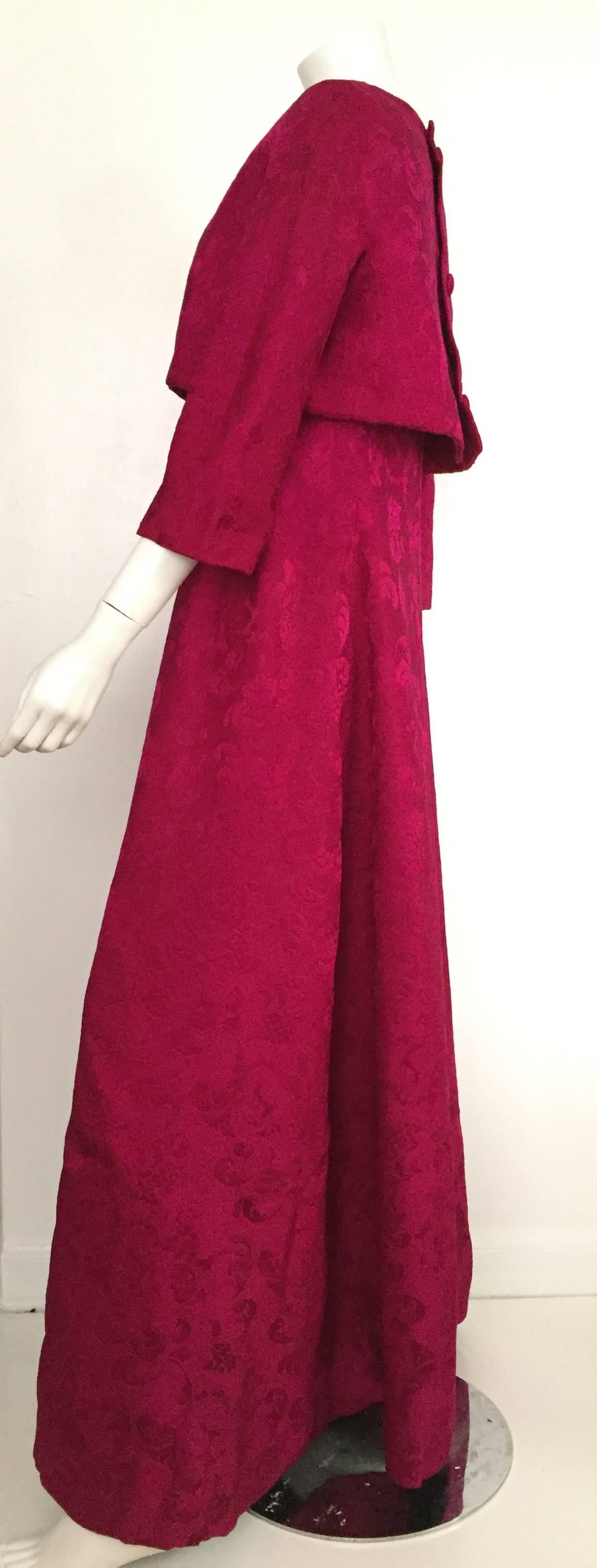 Gustave Tassell 1958 evening gown with jacket size 14. For Sale 2