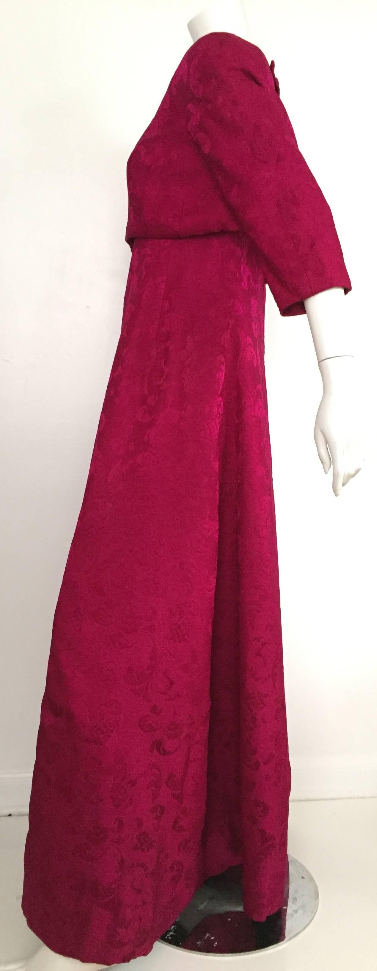 Gustave Tassell 1958 evening gown with jacket size 14. For Sale 3